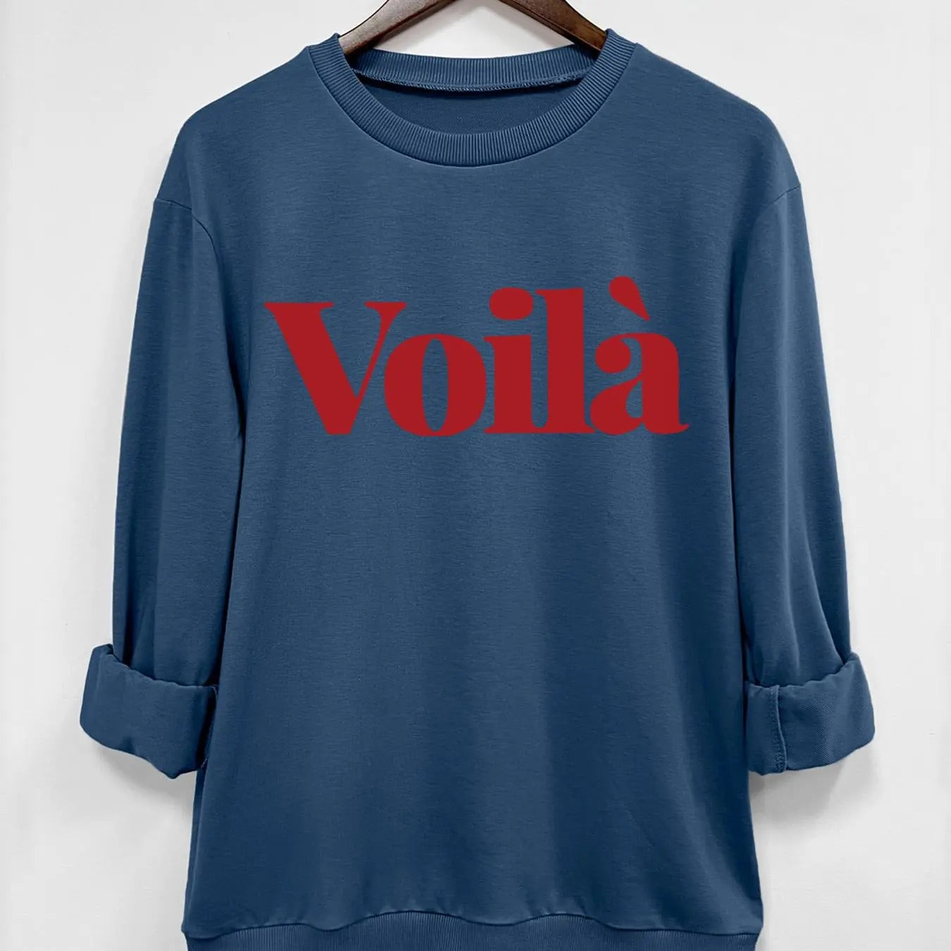 Women's Letter Print Round Neck Sweatshirt, Casual Long Sleeve Pullover, Women's Fall & Winter Clothes for Daily Wear...