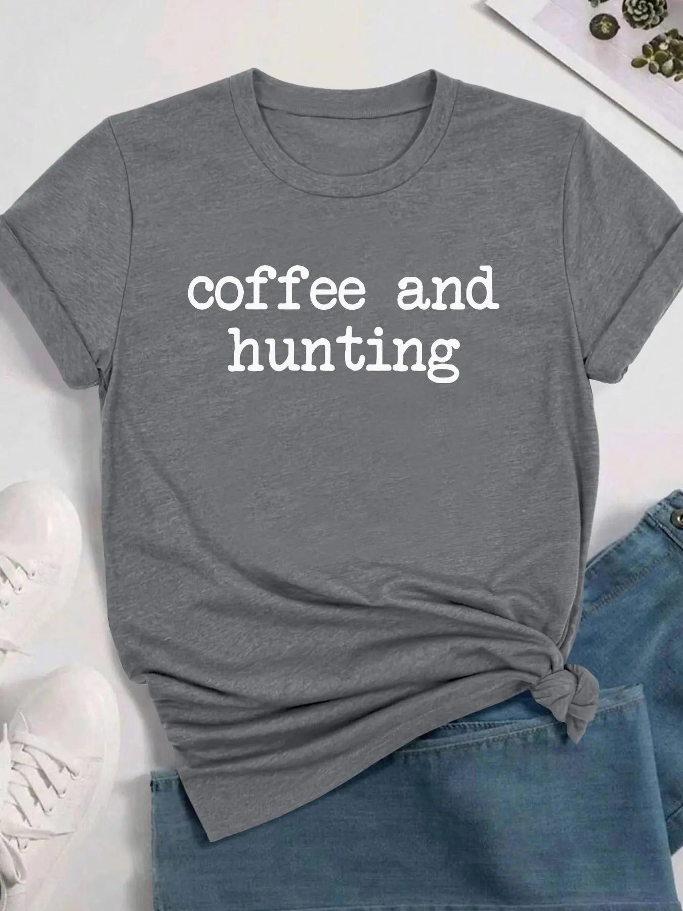 Women's Letter Print Round Neck Tee, Casual Short Sleeve T-shirt for Daily Wear, Ladies Clothes for All Seasons Hoodie,...