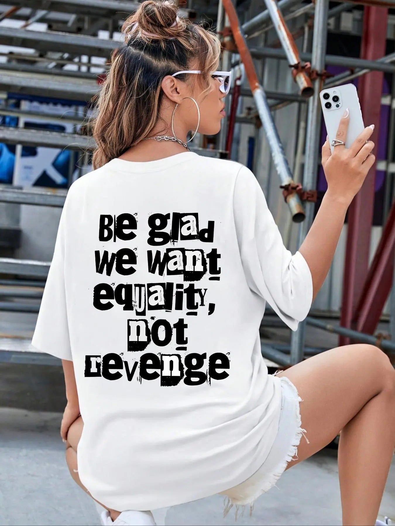 Women's Letter Print Round Neck Tee, Fashion Casual Crew Neck T-shirt for Daily Holiday Vacation Outdoor Wear, Ladies...