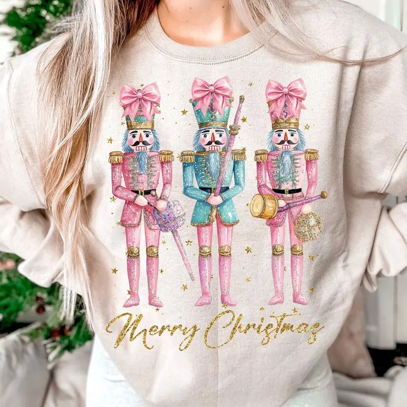 Women's Nutcracker Sweatshirt - Christmas Shirt for Women - Loose Fit - Medium-heavy Fabric