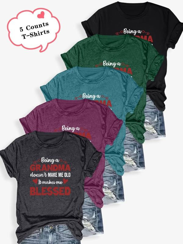 Women's Round Neck Tee, Casual Short Sleeve Crew Neck T-shirt for Summer, Fashion Women's Top for Daily Wear Hoodie,...