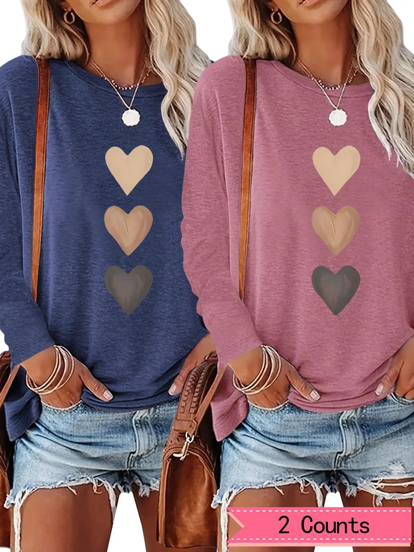 Women's Tee, Casual Long Sleeve T-shirt for Spring & Fall, Women's Top for Daily Wear Hoodie, Sweatshirt | TeeBloomCo.com