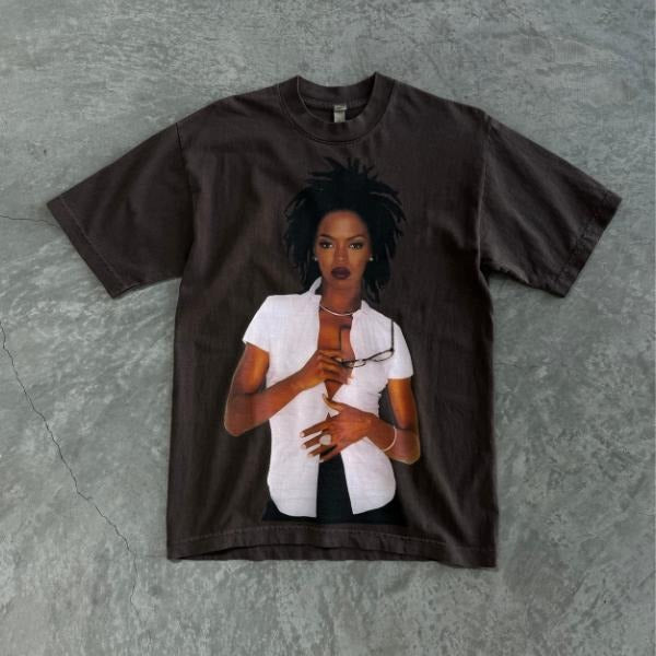 Women's Vintage Lauryn Hill Graphic Pattern T-Shirt made of Cotton for All Seasons Hoodie, Sweatshirt | TeeBloomCo.com