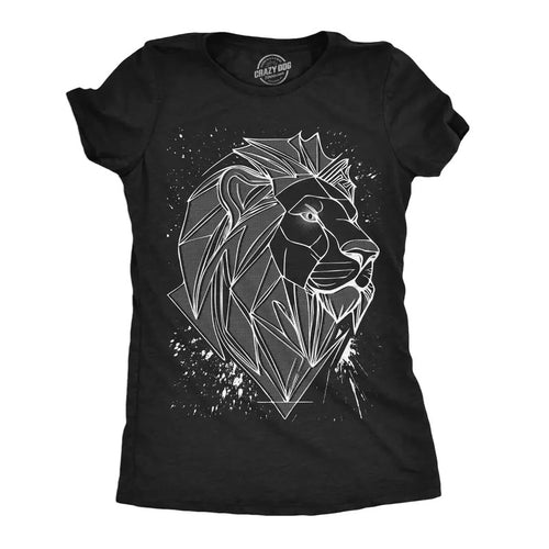 Womens 3D Lion T Shirt Funny Awesome Three Dimension Majestic Lions Tee For Ladies Funny Womens T Shirts Cute Slimming...