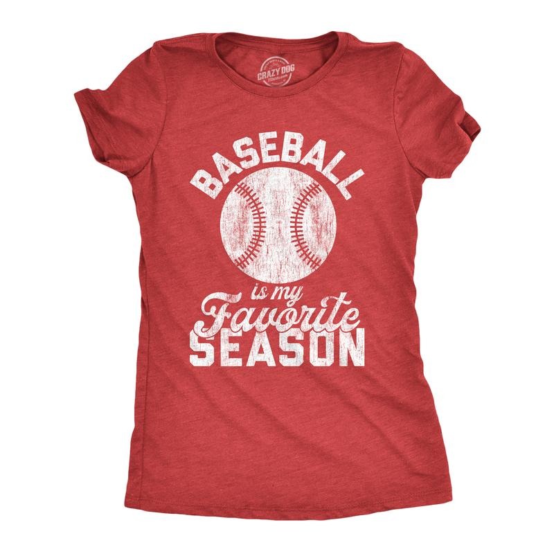 Womens Baseball Is My Favorite Season T Shirt Funny Summer Sports Softball Novelty Tee Funny Womens T Shirts Cute...
