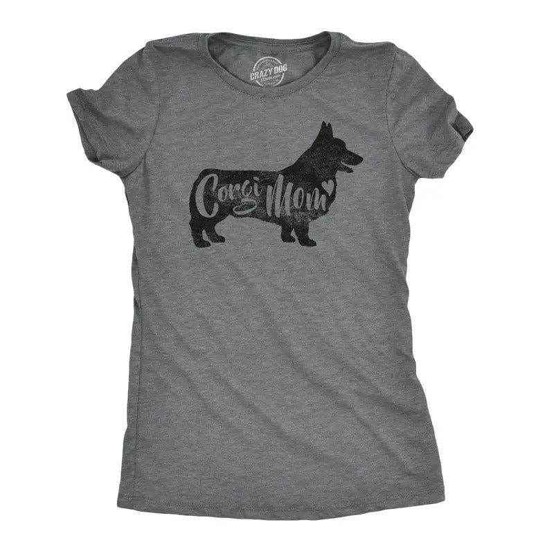 Womens Corgi Mom T Shirt Funny Dog Mama T Shirt Great Pet Lover Gift Funny Womens T Shirts Cute Slimming Top Comfortable...