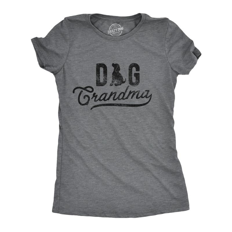 Womens Dog Grandma T Shirt Cute Pet Puppy Animal Lover Graphic Tee for Grandfather Funny Womens T Shirts Cute Slimming...