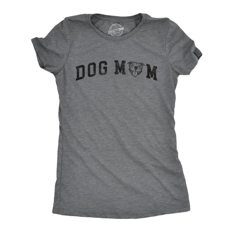Womens Dog Mom Pitbull T Shirt Funny Cute Puppy Pet Pitty Lovers Tee For Ladies Funny Womens T Shirts Cute Slimming Top...