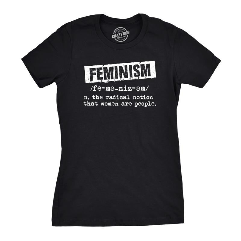 Womens Feminist Definition Cool Empowerment T-shirt for Ladies Funny Womens T Shirts Cute Slimming Top Comfortable Soft...
