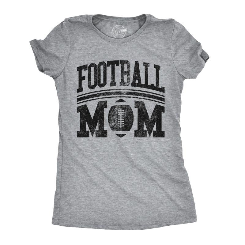 Womens Football Mom T Shirt Cute Sports Parent Tee For Ladies Funny Womens T Shirts Cute Slimming Top Comfortable Soft...