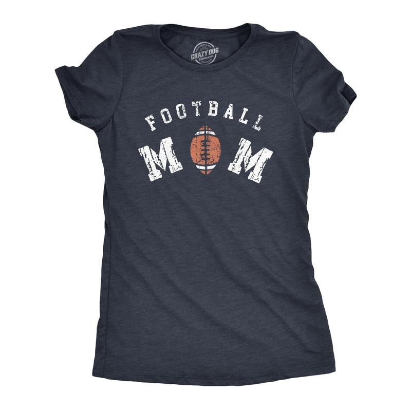 Womens Football Mom T Shirt Funny Cool Mothers Day Gift Foot Ball Lover Novelty Tee For Ladies Funny Womens T Shirts Cute...