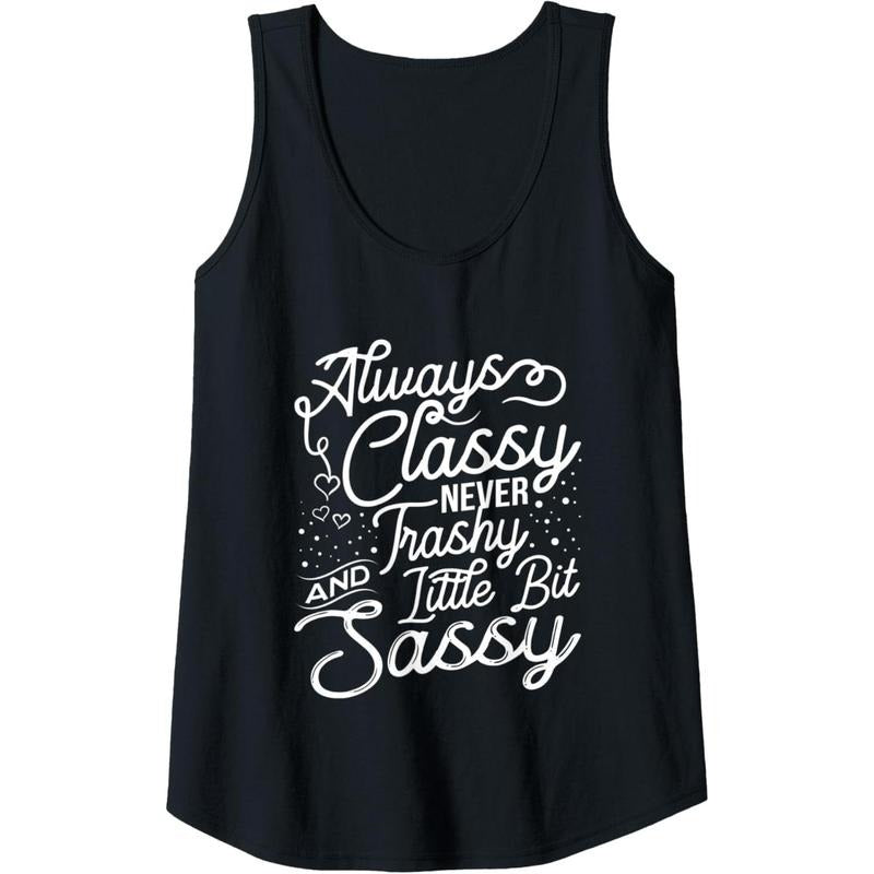 Womens Funny Shirts For Women With Saying Classy Sassy Trashy Tank Top MADE IN USA Hoodie, Sweatshirt | TeeBloomCo.com