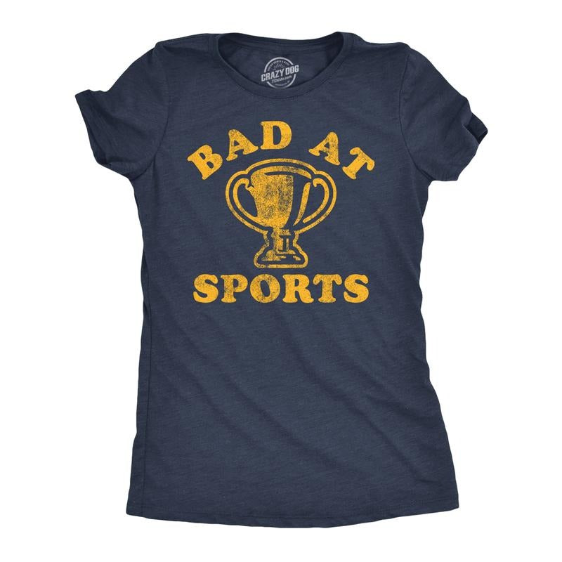 Womens Funny T Shirts Bad At Sports Sarcastic Fitness Tee for Ladies Funny Womens T Shirts Cute Slimming Top Comfortable...