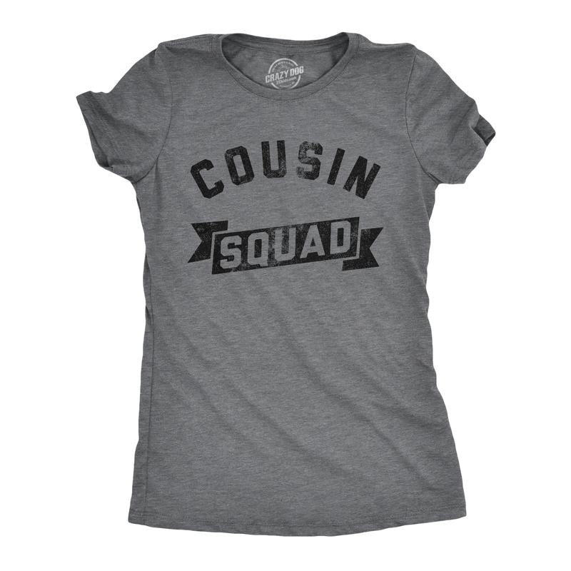 Womens Funny T Shirts Cousin Squad Family Reunion Novelty Tee For Ladies Funny Womens T Shirts Cute Slimming Top...