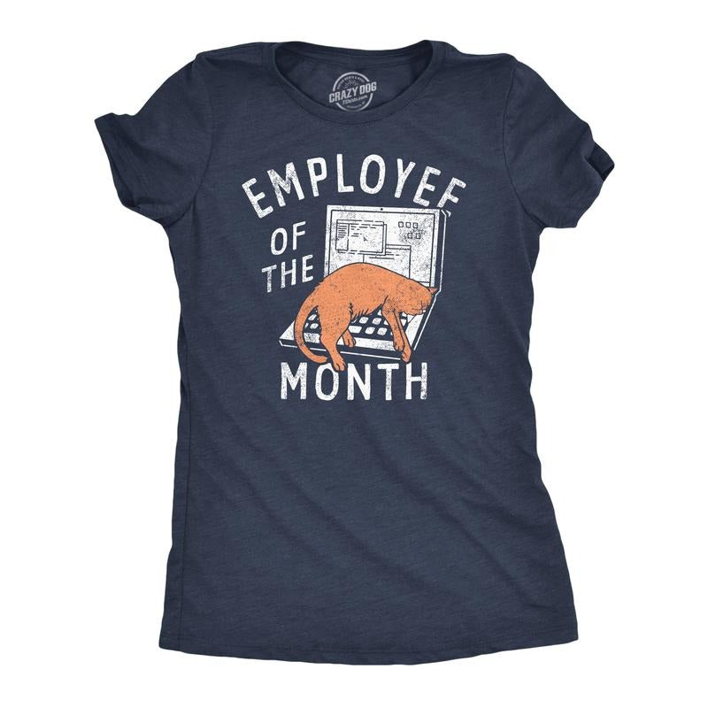 Womens Funny T Shirts Employee Of The Month Sarcastic Office Tee For Ladies Funny Womens T Shirts Cute Slimming Top...