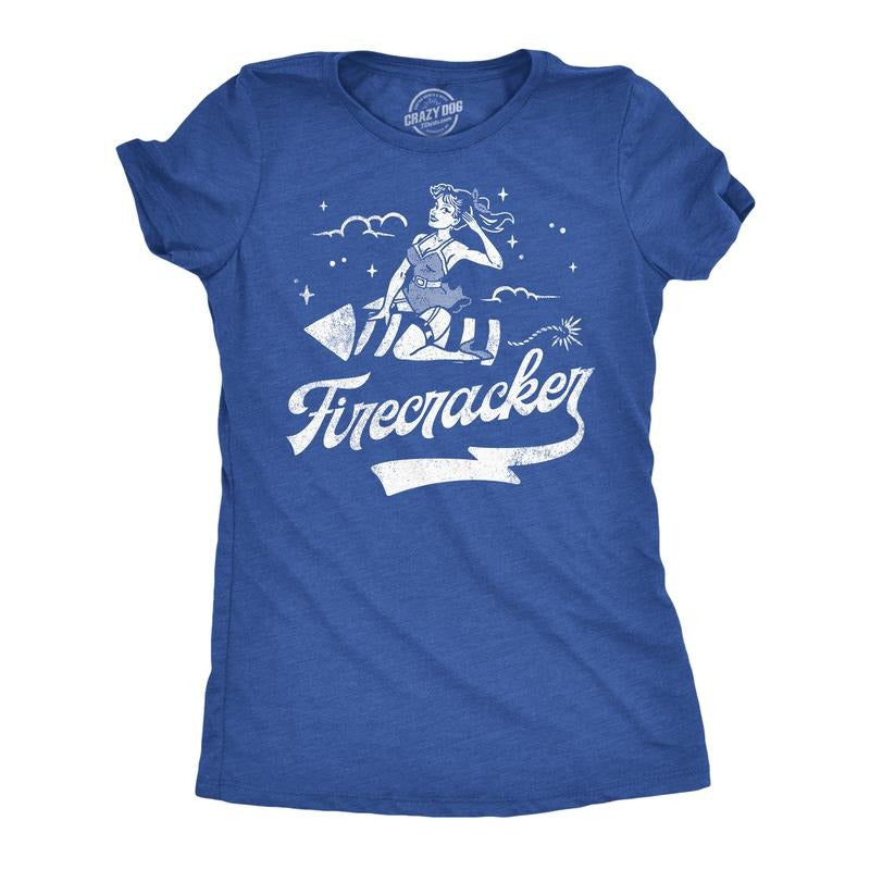 Womens Funny T Shirts Firecracker Sarcastic Fourth Of July Graphic Tee for Ladies Funny Womens T Shirts Cute Slimming Top...