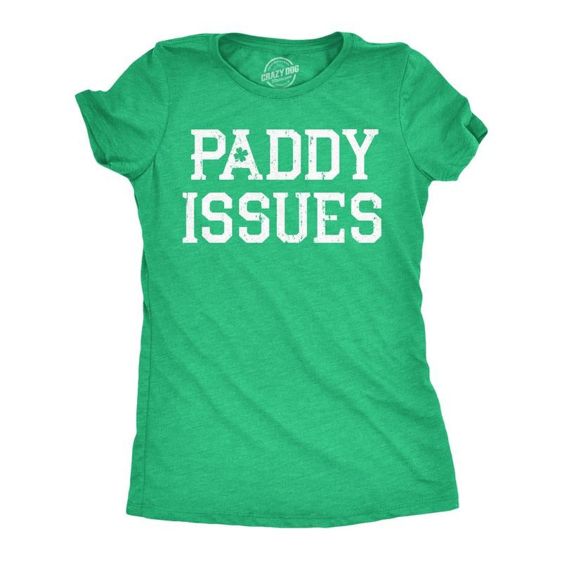 Womens Funny T Shirts Paddy Issues Sarcastic St Patricks Day Novelty Tee For Ladies Funny Womens T Shirts Cute Slimming...
