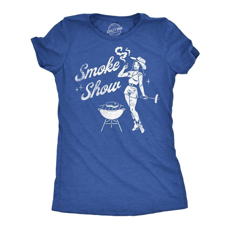 Womens Funny T Shirts Smoke Show Sarcastic Cookout Graphic Tee for Ladies Funny Womens T Shirts Cute Slimming Top...