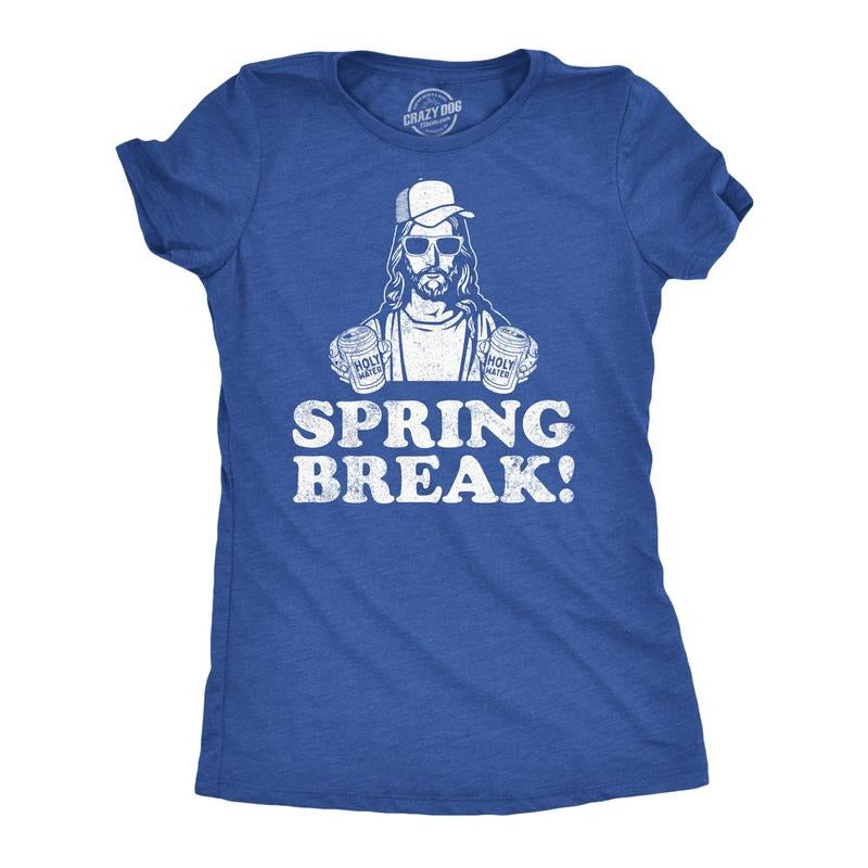 Womens Funny T Shirts Spring Break Jesus Sarcastic Easter Sunday Tee For Ladies Funny Womens T Shirts Cute Slimming Top...