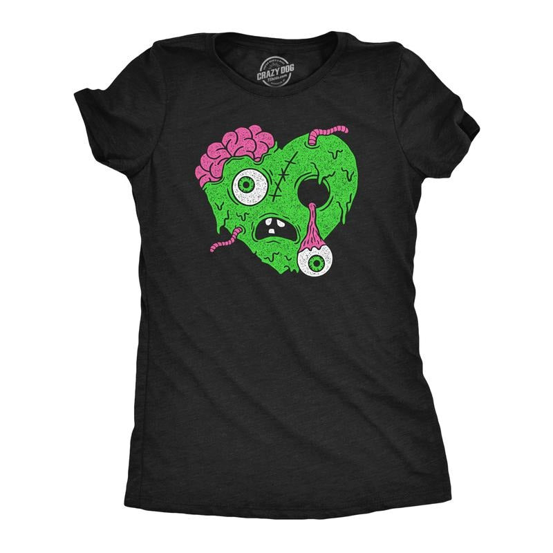 Womens Funny T Shirts Zombie Heart Sarcastic Halloween Graphic Novelty Tee For Ladies Funny Womens T Shirts Cute Slimming...