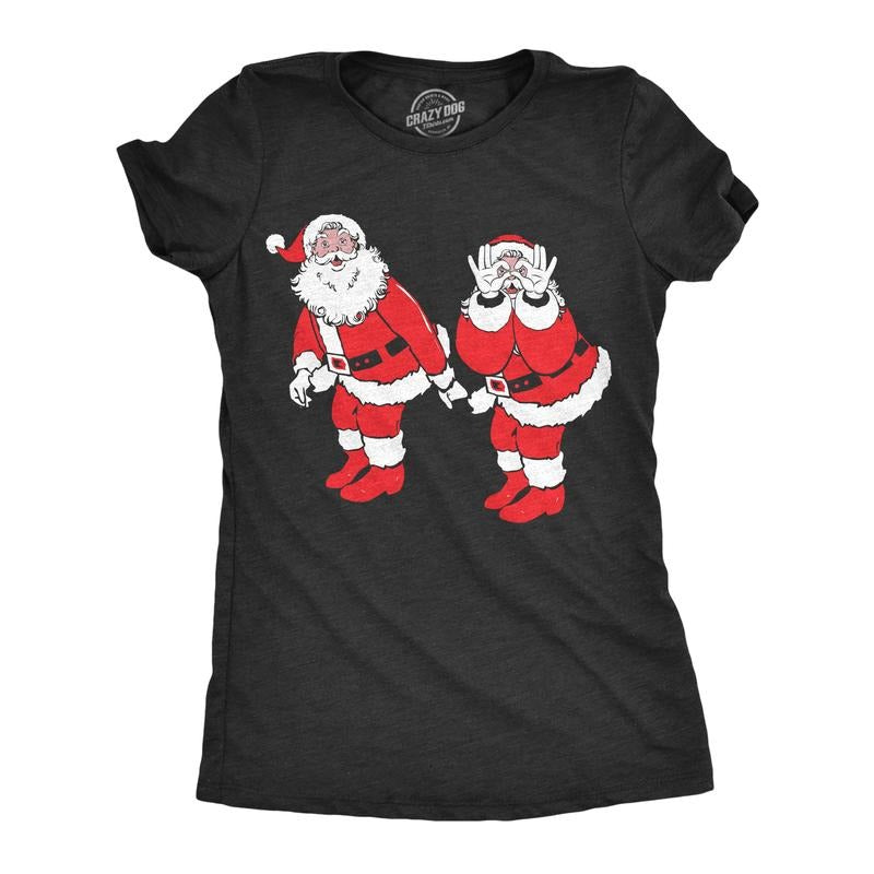 Womens Griddy Dance Santa T Shirt Funny Xmas Viral Dancing St Nick Joke Tee For Ladies Funny Womens T Shirts Cute...