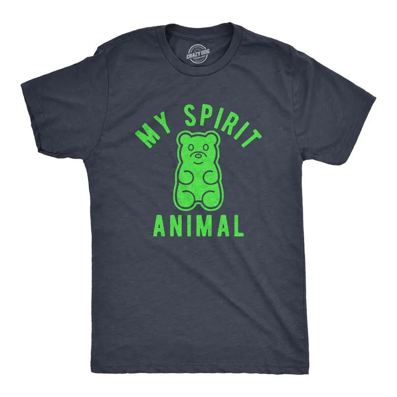 Womens Gummy Bear My Spirit Animal T Shirt Funny Candy Lover Graphic Novelty Tee Funny Womens T Shirts Cute Slimming Top...