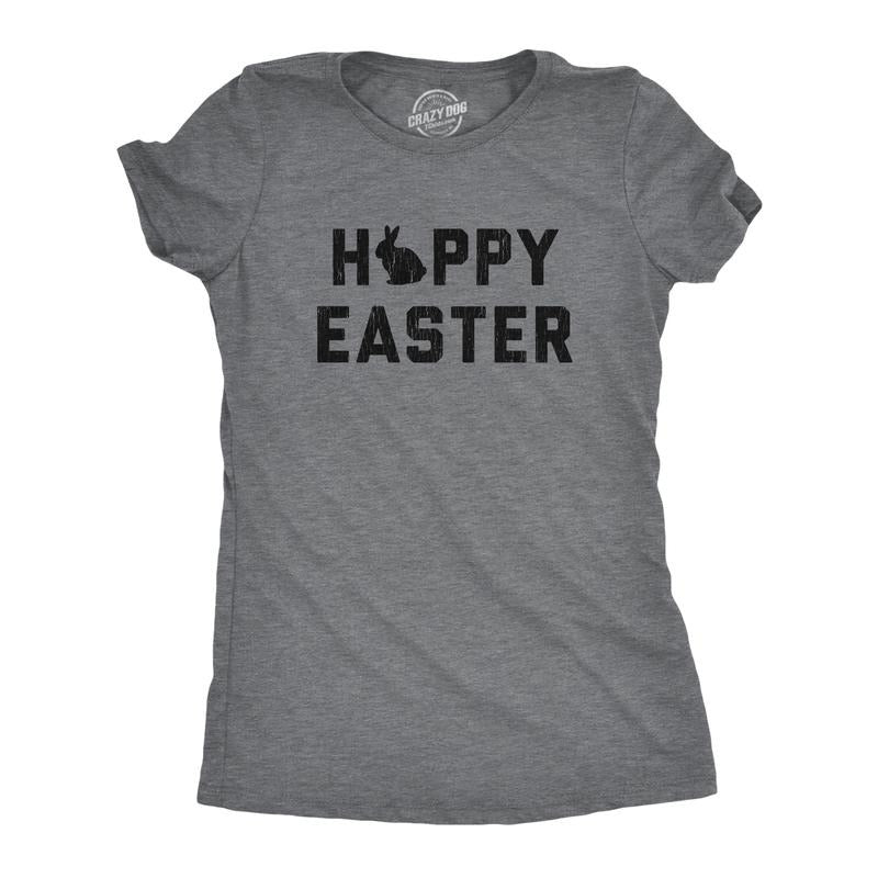Womens Happy Easter T shirt Funny Bunny Graphic Cool Tee For Egg Basket Hunt Funny Womens T Shirts Cute Slimming Top...