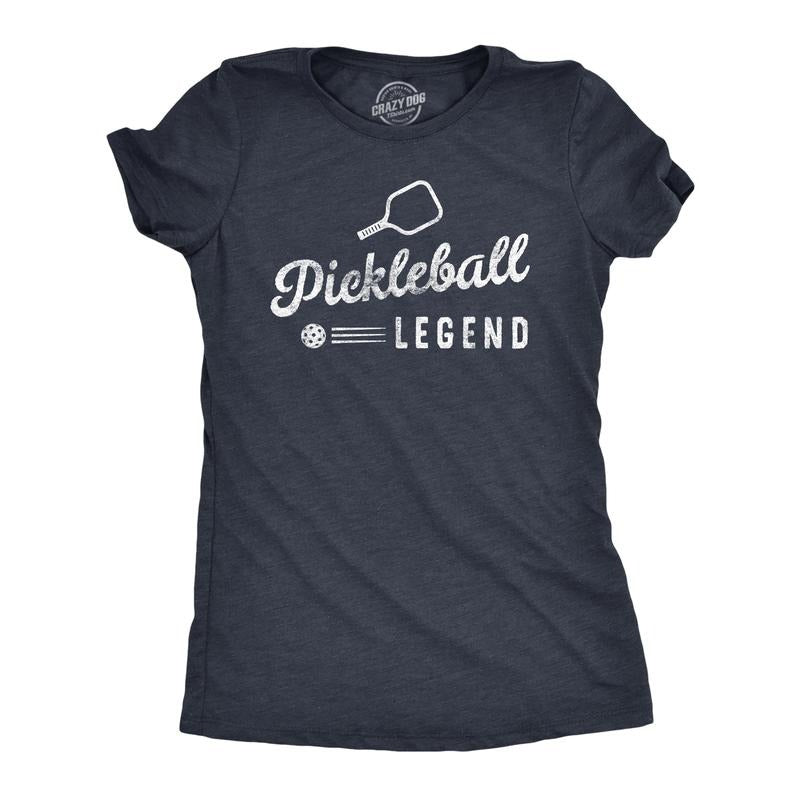 Womens Pickleball Legend T Shirt Funny Sarcastic Pickle Ball Lovers Paddle Tee For Ladies Funny Womens T Shirts Cute...