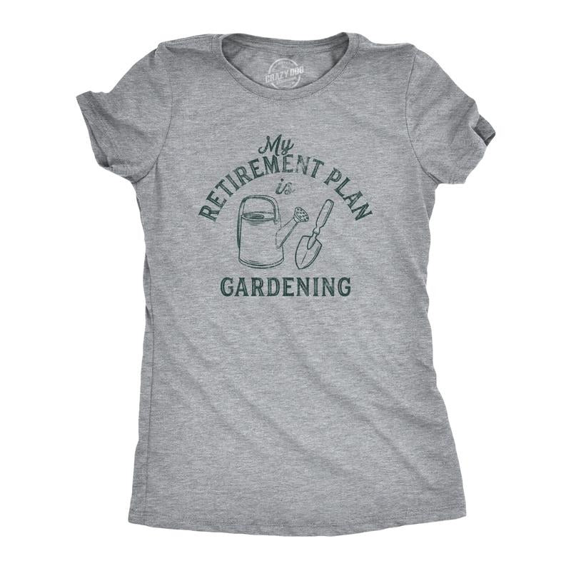 Womens Retirement Plan Gardening T Shirt Funny Outdoor Vegetable Garden Flowers Graphic Tee Funny Womens T Shirts Cute...