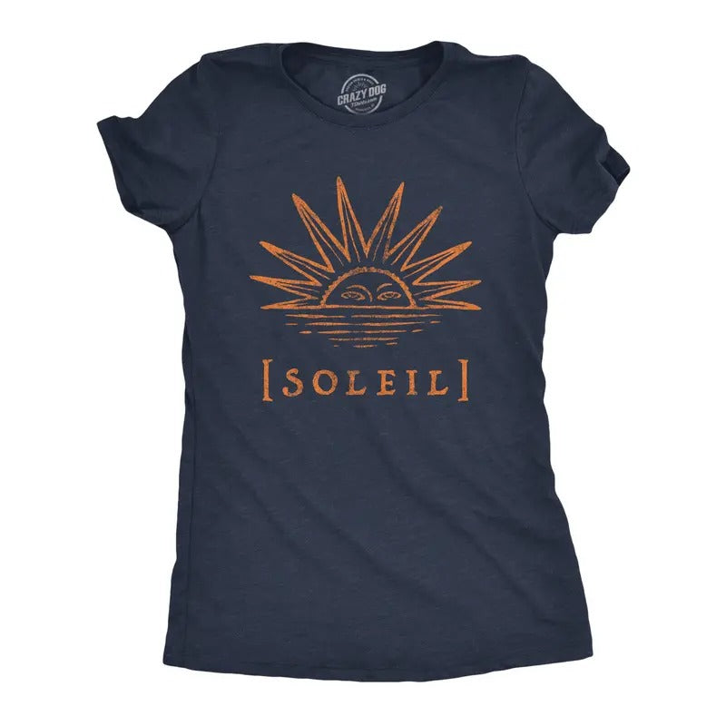 Womens Soleil T Shirt Cute Mother Sun Planet Earth Graphic Novelty Tee Funny Womens T Shirts Cute Slimming Top...
