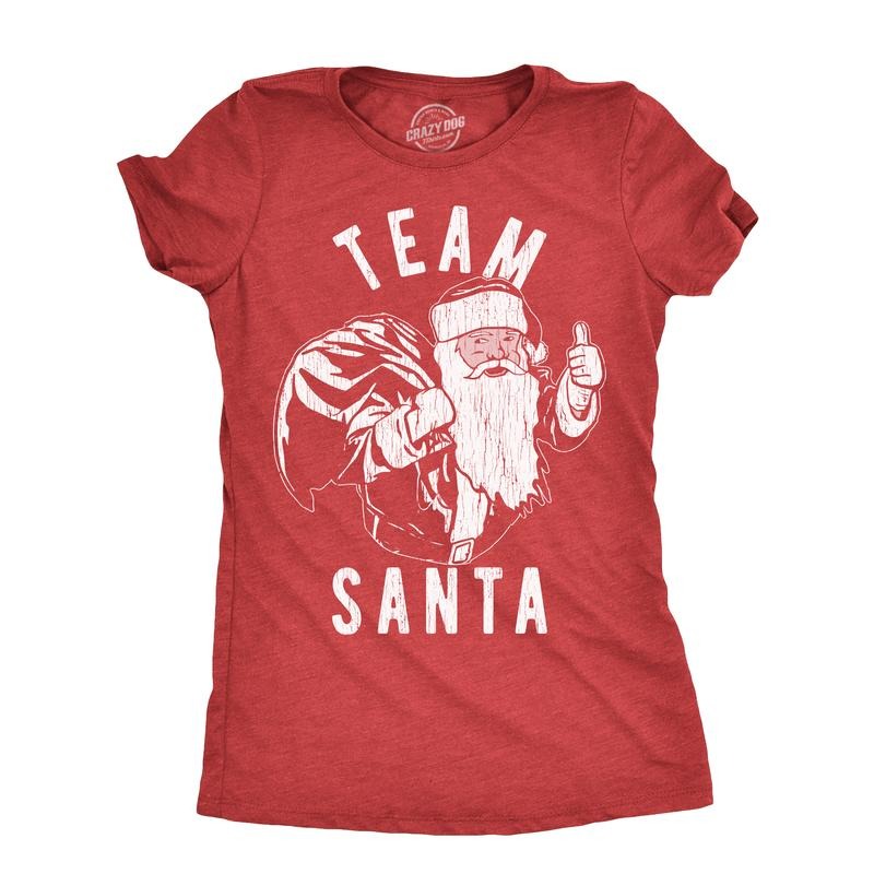 Womens Team Santa T Shirt Funny Xmas Party St Nicholas Lovers Joke Tee for Ladies Funny Womens T Shirts Cute Slimming Top...