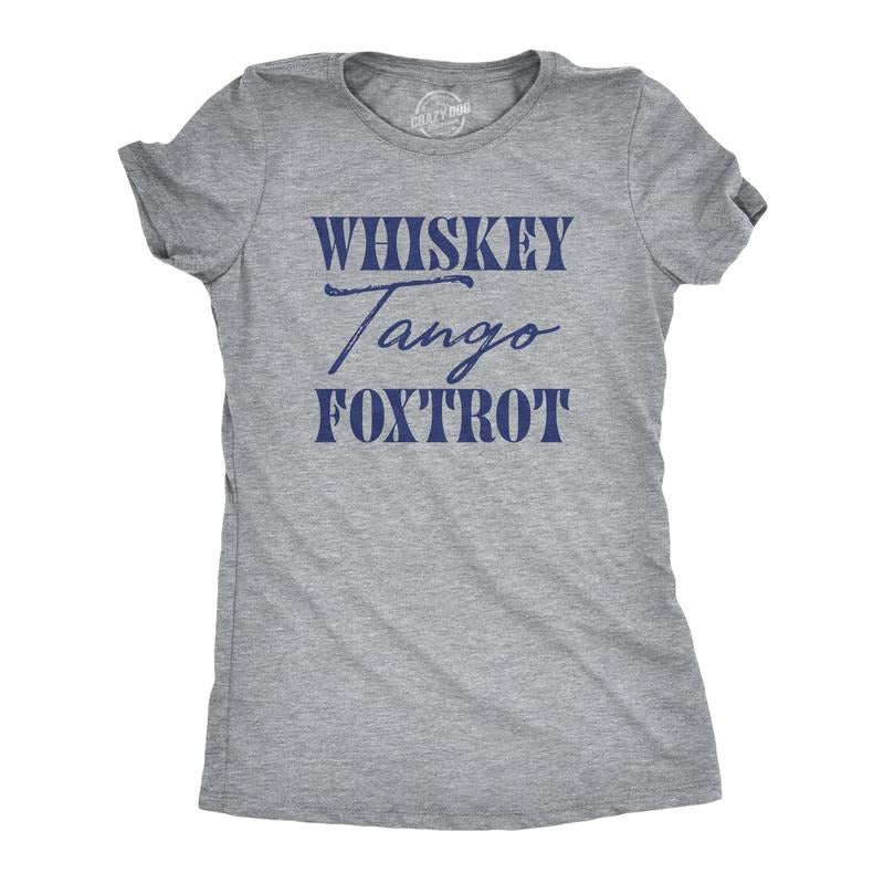 Womens Whiskey Tango Foxtrot T Shirt Funny WTF Phonetic Alphabet Tee For Ladies Funny Womens T Shirts Cute Slimming Top...