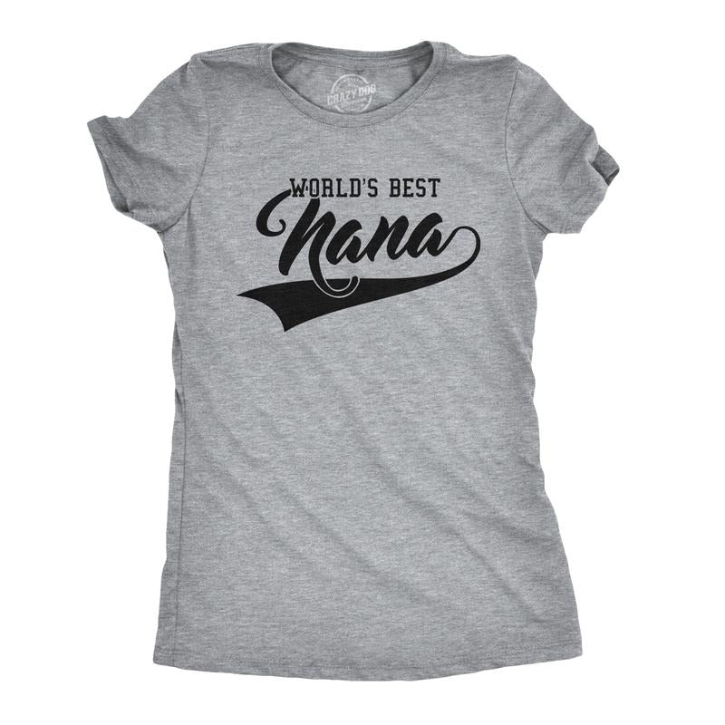Womens Worlds Best Nana Funny Grandmother Family T shirt Funny Womens T Shirts Cute Slimming Top Comfortable Soft...
