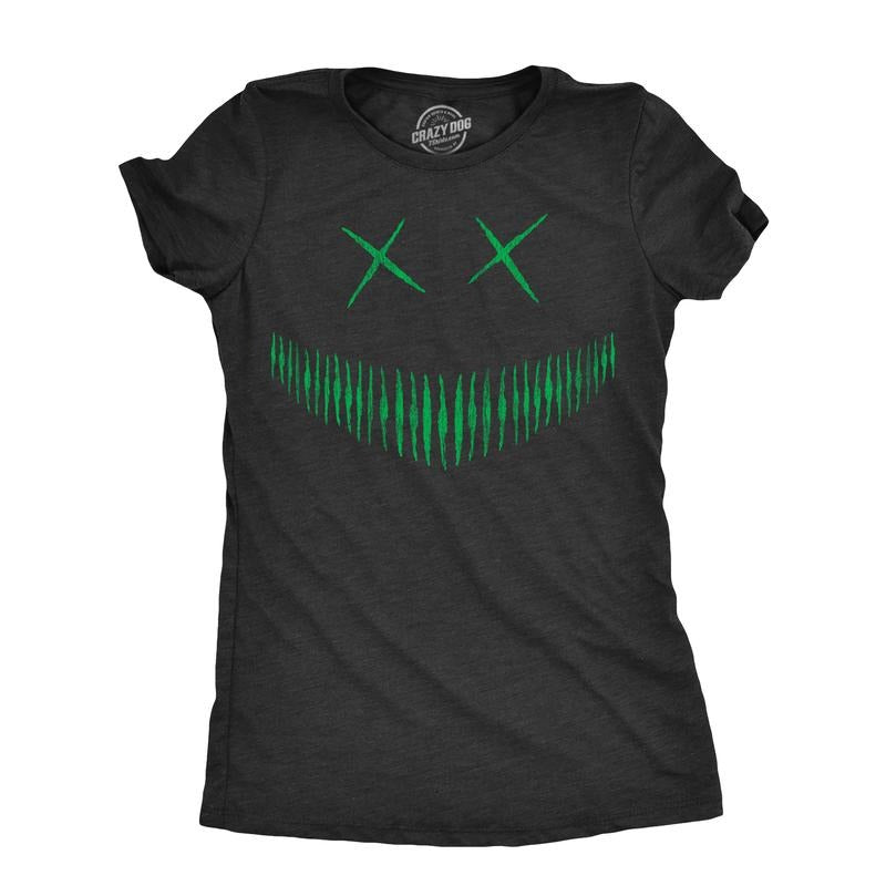 Womens Zipper Zach Pumpkin T Shirt Funny Halloween Jack O Lantern Chilling Smile Tee for Ladies Funny Womens T Shirts...