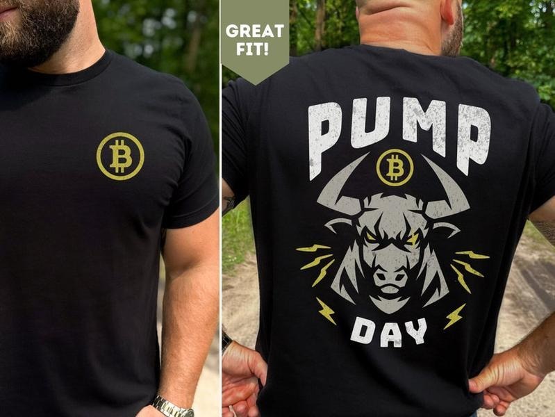 Workout T Shirt for Men, Pump Day Weightlifting Tee, Bitcoin Bull Tshirt, Workout Shirt Hoodie, Sweatshirt | TeeBloomCo.com