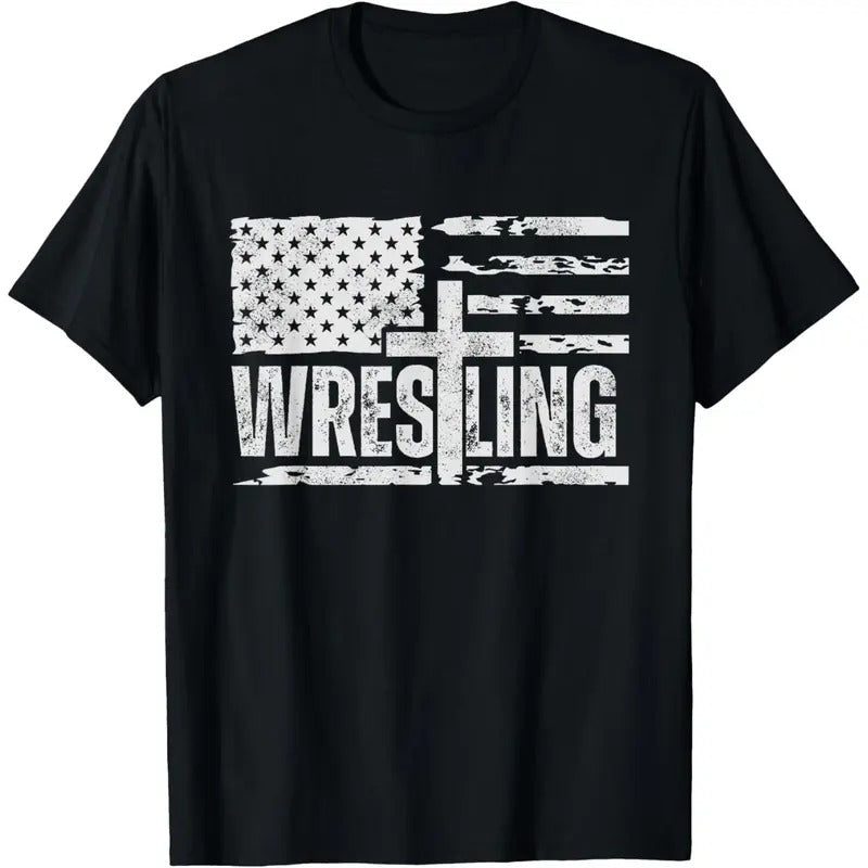 Wrestling patriotic american flag, Christian and Jesus lover T-Shirt made in usa Hoodie, Sweatshirt | TeeBloomCo.com