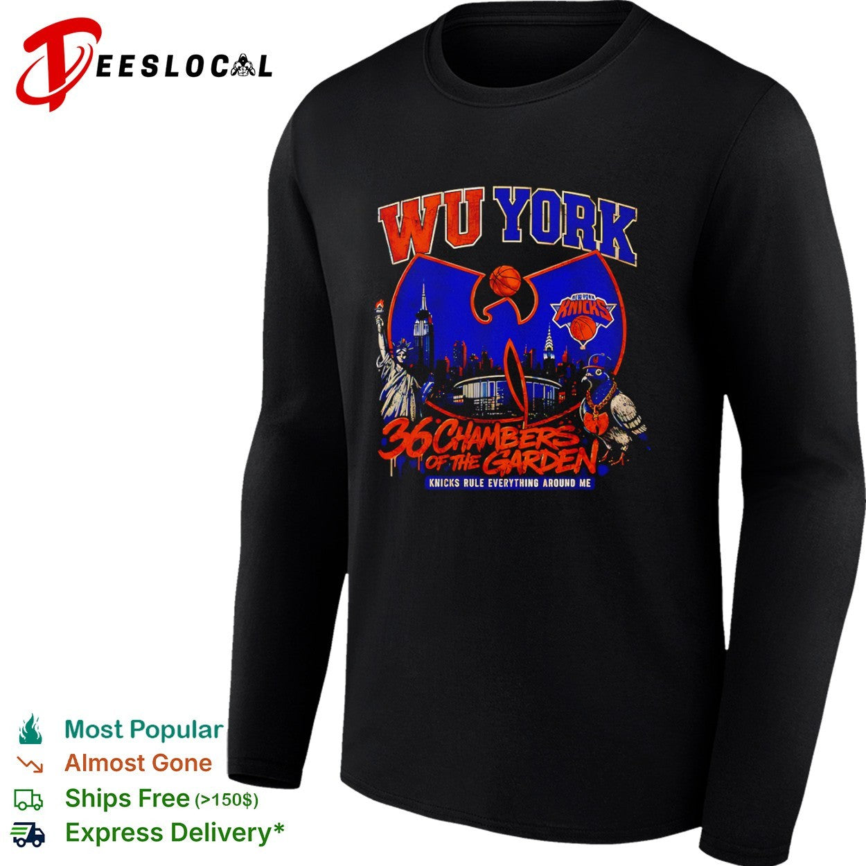 Wu Tang Clan x New York Knicks Wu York 36 Chambers of the Garden Knicks Rule Everything shirt