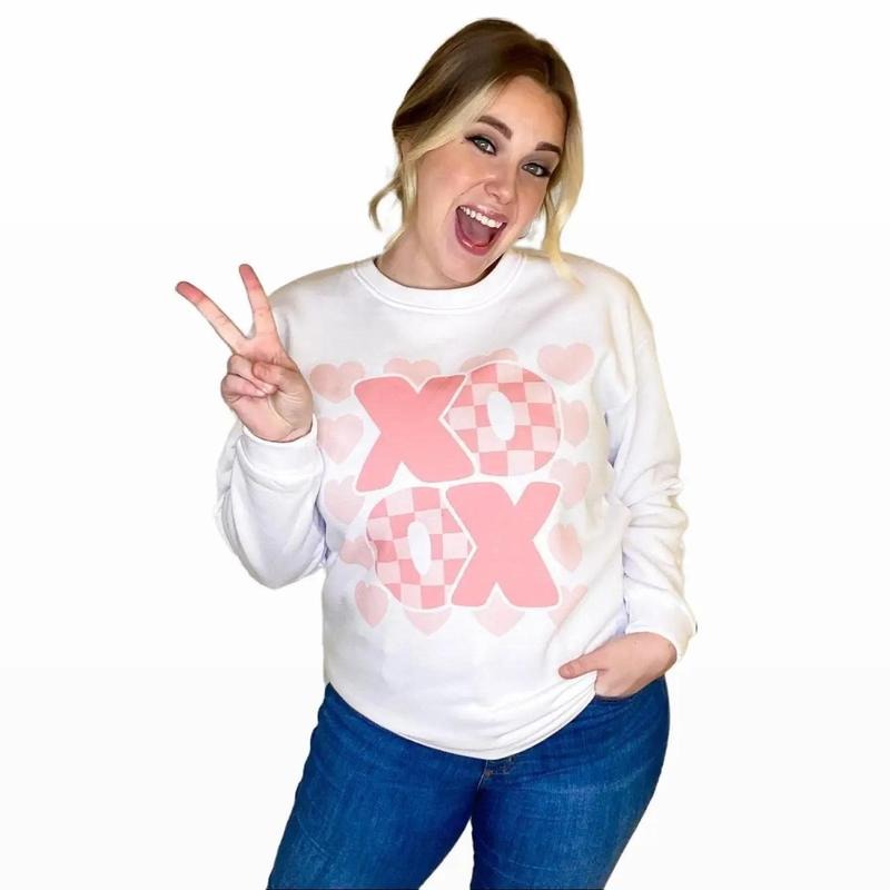 XOXO Checker Board Sweatshirt T-Shirts, Hoodie | TeeBloomCo.com