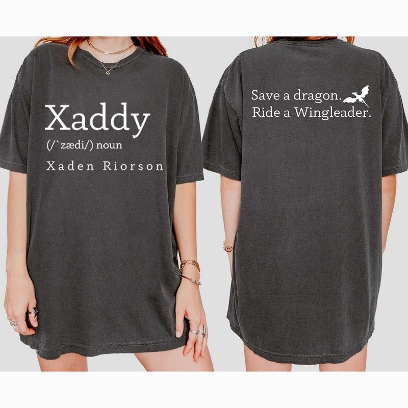 Xaddy Save A Dragon Ride A Wingleader Vintage Soft Unisex T-shirt, Fantasy Bookish Shirt, Galentines Gifts, Dragon Riders...