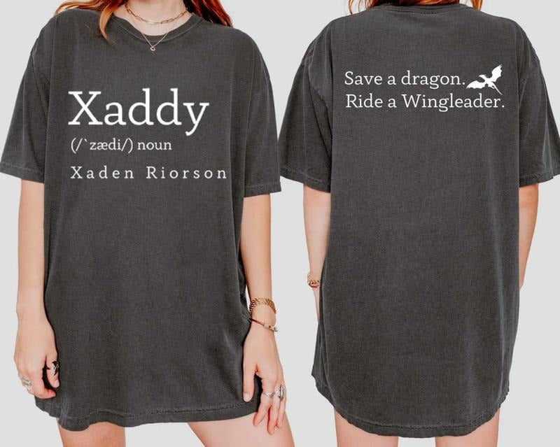 Xaddy Save A Dragon T-Shirt, Xaddy Xaden Riorson Shirt, Dragon Rider Fourth Wing Sweatshirt, Basgiath War College Tee,...