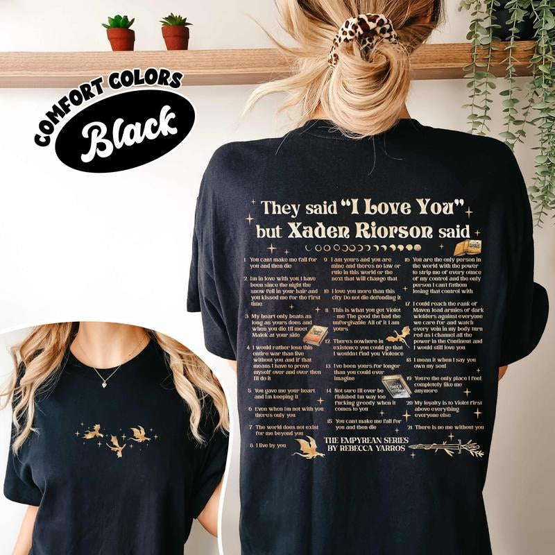 Xaden Riorson Quote Comfort Colors Shirt, Fourth Wing Book Quotes Shirt, Xaddy Shirt, Romantasy Book Merch Hoodie, Sweatshirt