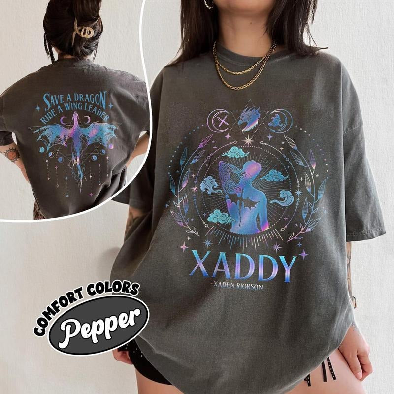 Xaden Riorson Shirt Digital Download, Trendy Xaddy Shirt, Xaden Fourth Wing Fan Merch, Onyx Storm Shirt Clipart, Dragon...