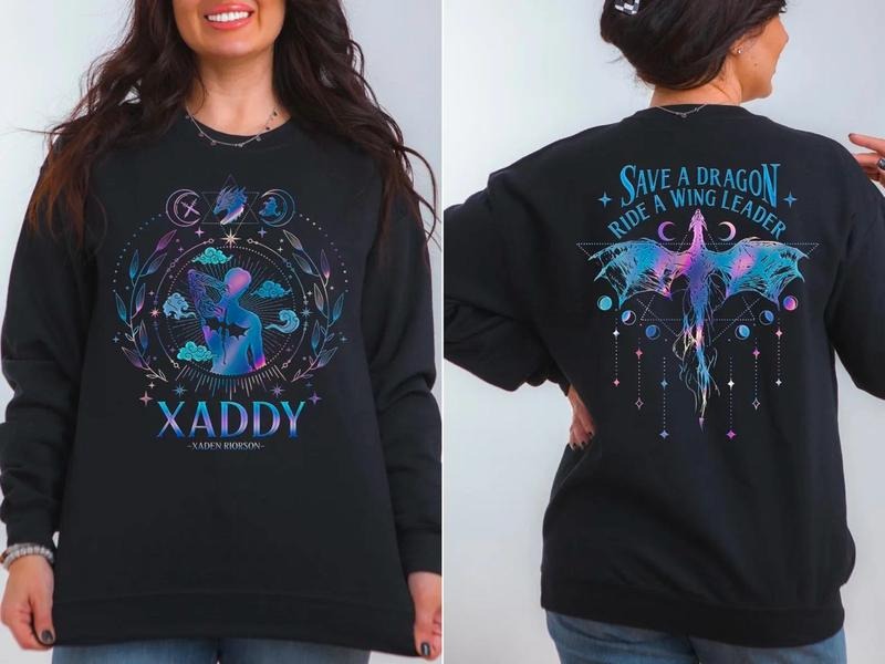 Xaden Riorson Sweatshirt, Trendy Xaddy Shirt, Xaden Fourth Wing Fan Sweatshirt, Onyx Storm Merch, Dragon Rider Hoodie,...