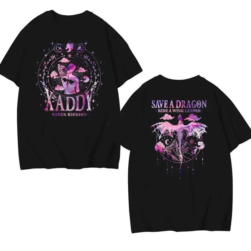 Xaden Riorson, Trendy Xaddy Shirt, Xaden Fourth Wing Fan Shirt, Onyx Storm Merch, Dragon Rider 2 Sided TShirt, Fantasy...