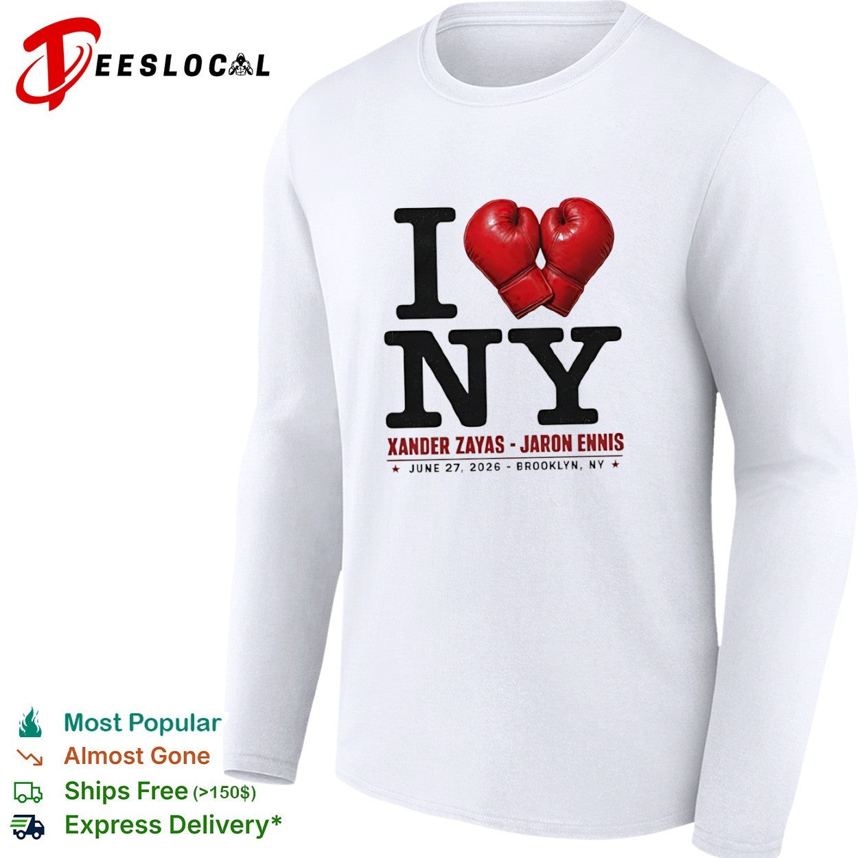 Xander Zayas Jaron Ennis I Love NY June 27 2026 Brooklyn NY boxing event shirt