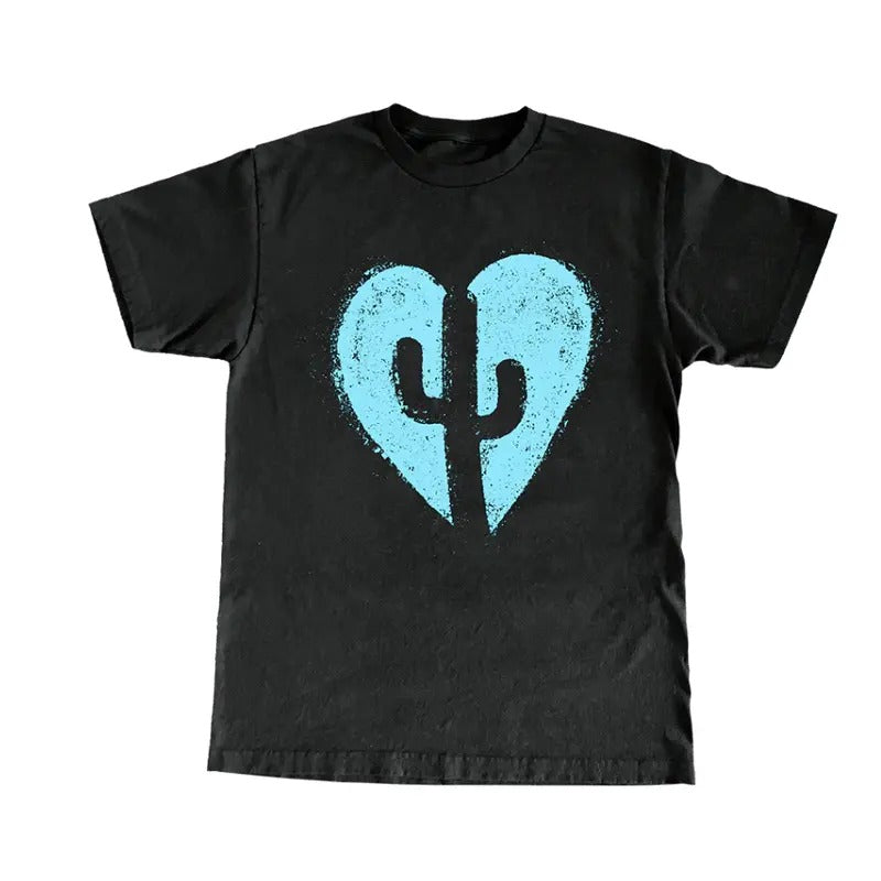 Y2k Heart Black T-Shirt- y2k tshirt-Unisex T Shirt - graphic tee Menswear Top Tshirt Hoodie, Sweatshirt | TeeBloomCo.com