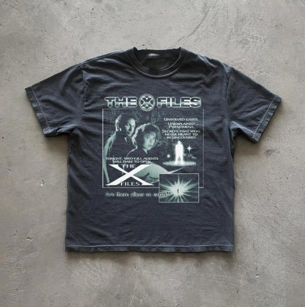 Y2k The X Files T-Shirt, Graphic Tees Gothic Grunge Y2k Emo Scene Amity Affliction Style Clothes Men Women Streetwear...