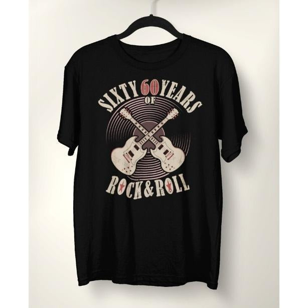 Years Of Rock And Roll 60th Birthday Gift T-Shirt made in usa Hoodie, Sweatshirt | TeeBloomCo.com