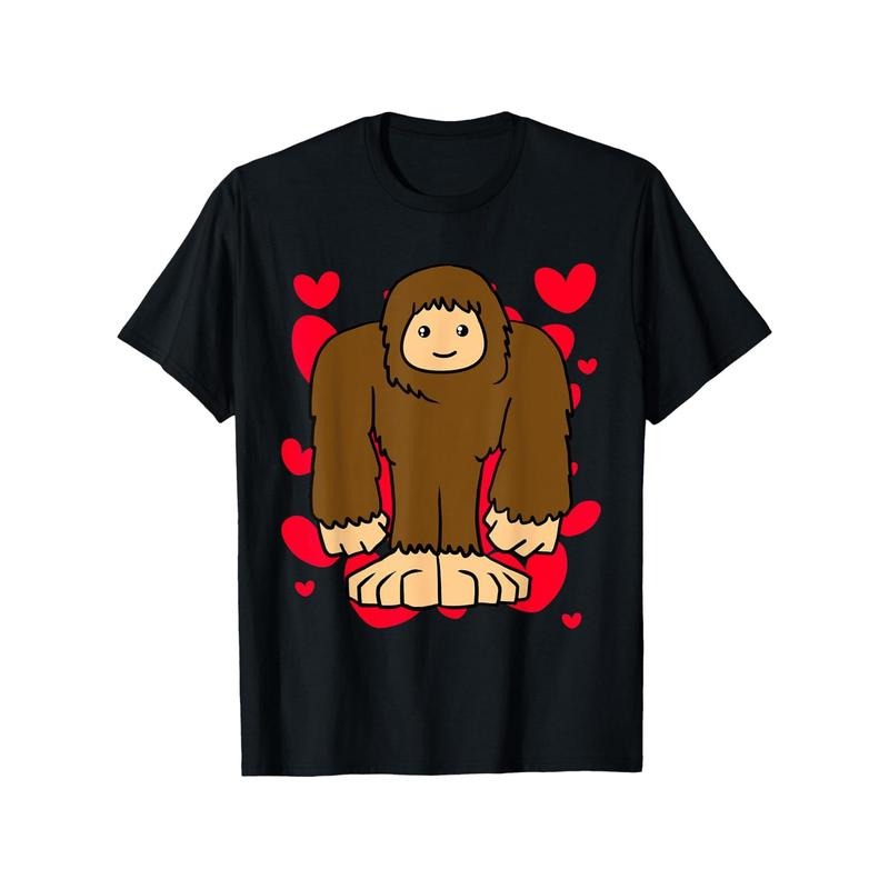Yeti Love T-Shirt Valentines Day Cute Hearts Romantic Tee, 100% Cotton, Fabric Weight 180g, Gift for Men Women Friends...