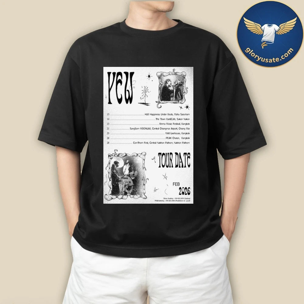 Yew February 2026 Tour Date Poster Shirt
